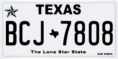 TX license plate BCJ7808