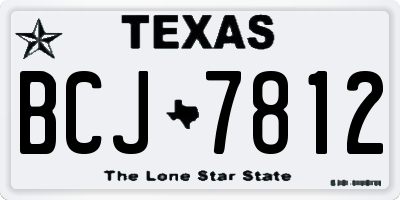 TX license plate BCJ7812