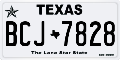 TX license plate BCJ7828