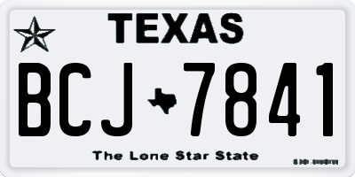 TX license plate BCJ7841