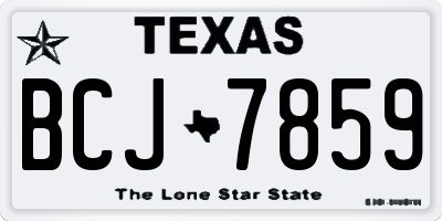 TX license plate BCJ7859