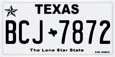 TX license plate BCJ7872
