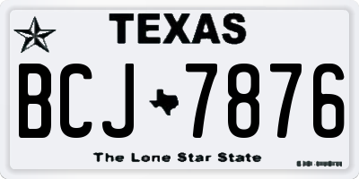 TX license plate BCJ7876