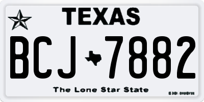 TX license plate BCJ7882