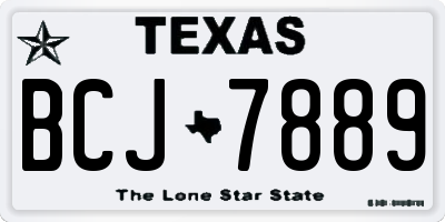 TX license plate BCJ7889
