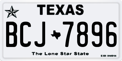 TX license plate BCJ7896