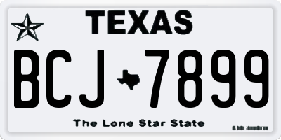TX license plate BCJ7899
