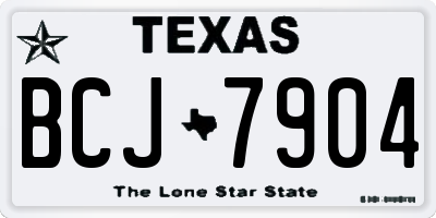 TX license plate BCJ7904