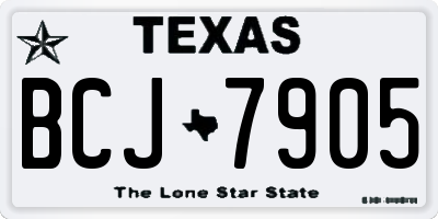 TX license plate BCJ7905