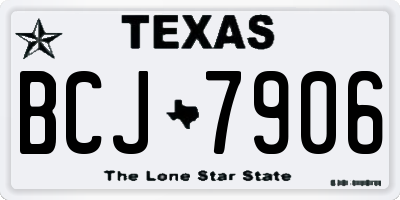 TX license plate BCJ7906