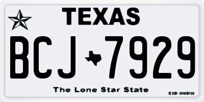 TX license plate BCJ7929