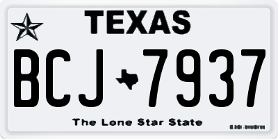 TX license plate BCJ7937