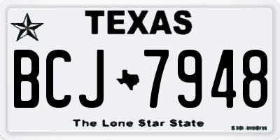 TX license plate BCJ7948
