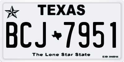 TX license plate BCJ7951