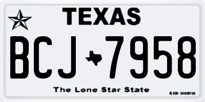 TX license plate BCJ7958