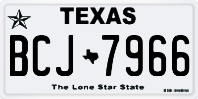 TX license plate BCJ7966