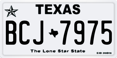 TX license plate BCJ7975