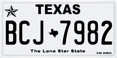 TX license plate BCJ7982