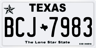 TX license plate BCJ7983