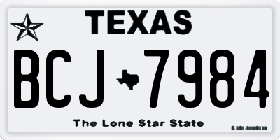 TX license plate BCJ7984