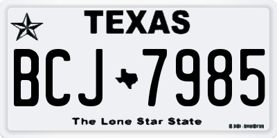 TX license plate BCJ7985