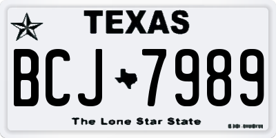 TX license plate BCJ7989