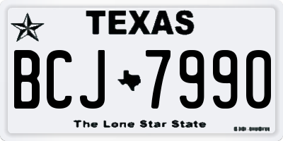 TX license plate BCJ7990
