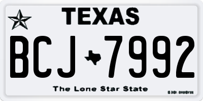 TX license plate BCJ7992