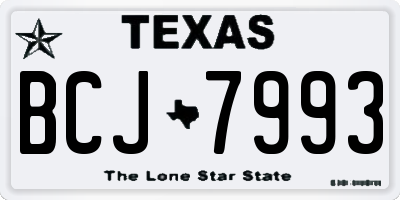 TX license plate BCJ7993