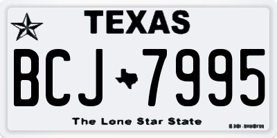 TX license plate BCJ7995