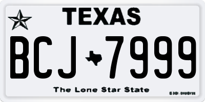 TX license plate BCJ7999