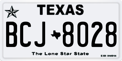 TX license plate BCJ8028