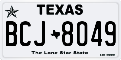 TX license plate BCJ8049