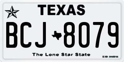 TX license plate BCJ8079