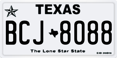 TX license plate BCJ8088