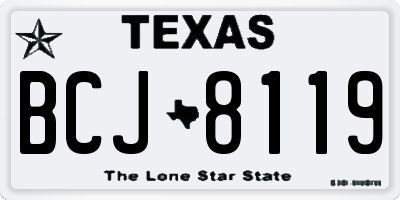 TX license plate BCJ8119