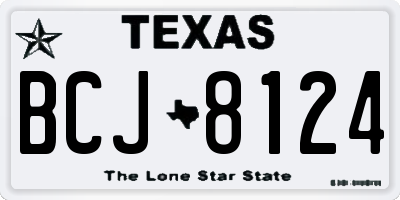 TX license plate BCJ8124