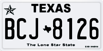 TX license plate BCJ8126