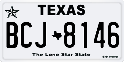 TX license plate BCJ8146
