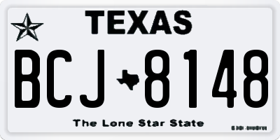 TX license plate BCJ8148