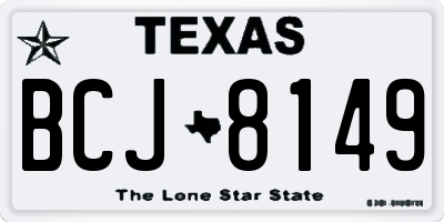 TX license plate BCJ8149