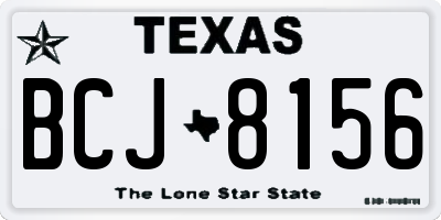 TX license plate BCJ8156