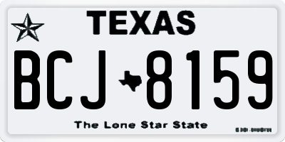 TX license plate BCJ8159