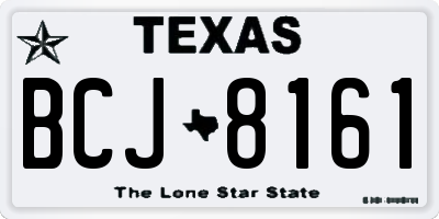 TX license plate BCJ8161