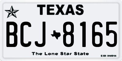 TX license plate BCJ8165