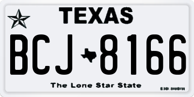 TX license plate BCJ8166