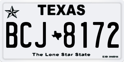 TX license plate BCJ8172