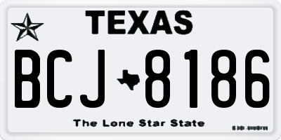 TX license plate BCJ8186