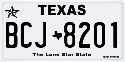 TX license plate BCJ8201