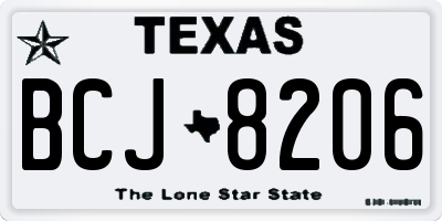 TX license plate BCJ8206